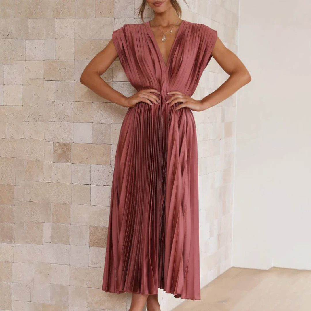 Flowy Printed Dress for Women - Effortless Casual Style