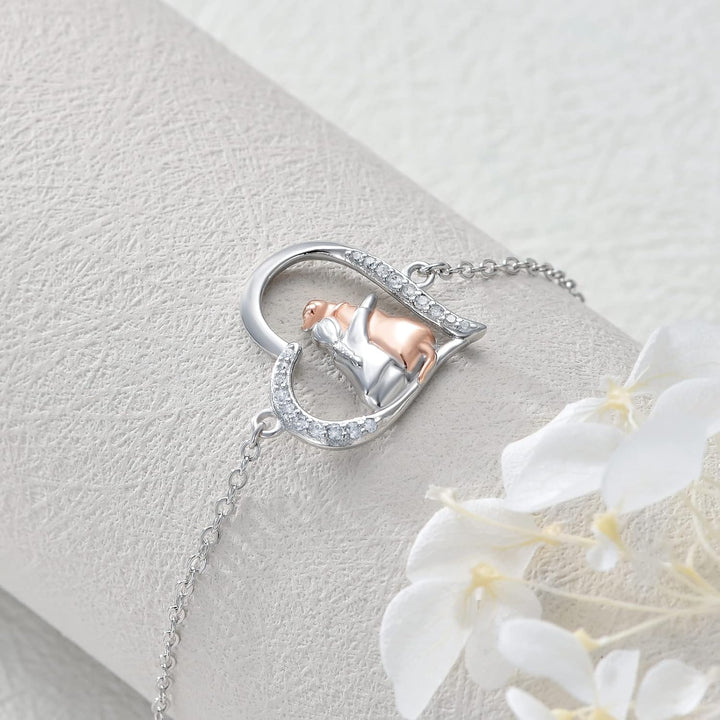 Dog Charm Bracelet Silver | Adjustable Pet Lover Jewelry