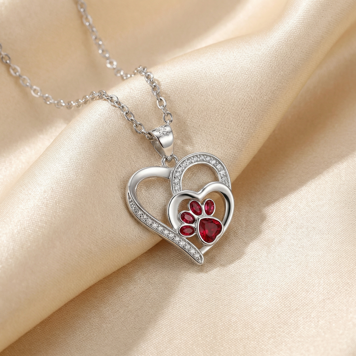 Paw Print Necklace for Pet Lovers - Dainty Animal Jewelry