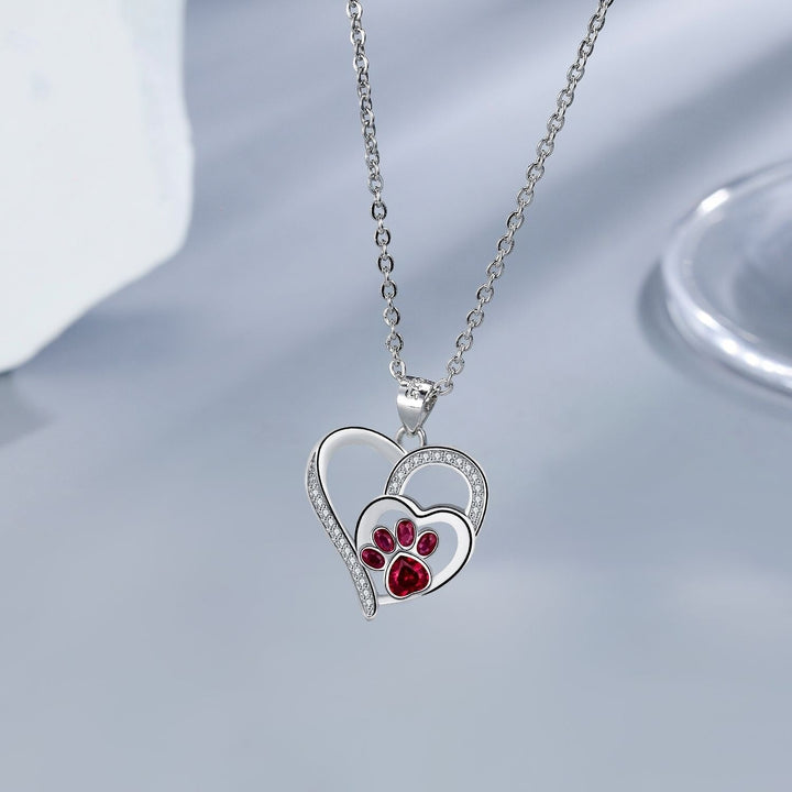 Paw Print Necklace for Pet Lovers - Dainty Animal Jewelry