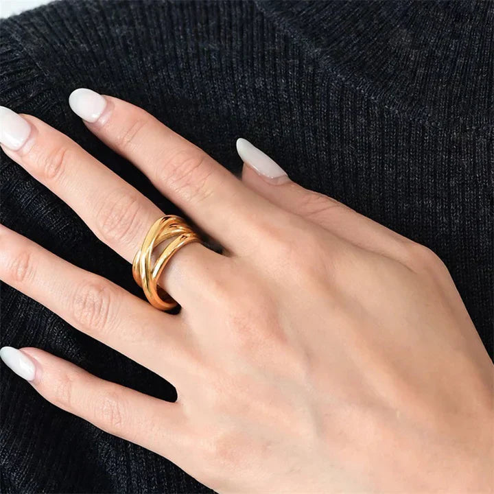 Gold Statement Ring | Elegant Orchid Inspired Design