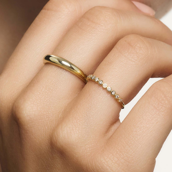 Gold Bubble Ring - Textured Statement Ring for Women