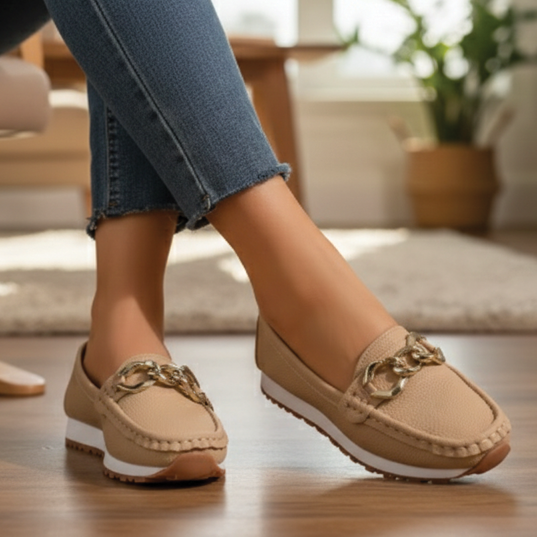 Flat Buckle Loafers for Women | Comfortable Slip On Shoes