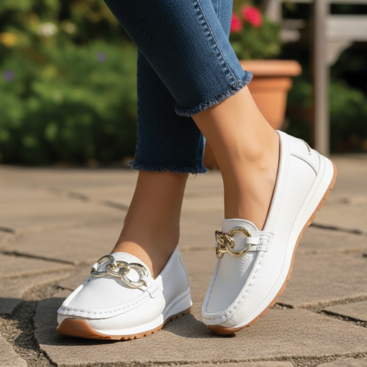 Flat Buckle Loafers for Women | Comfortable Slip On Shoes
