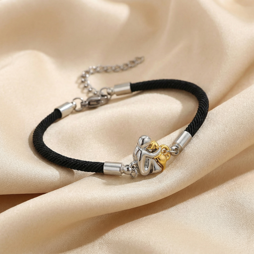 Dog Memorial Bracelet Adjustable Rope Band Heart Charm