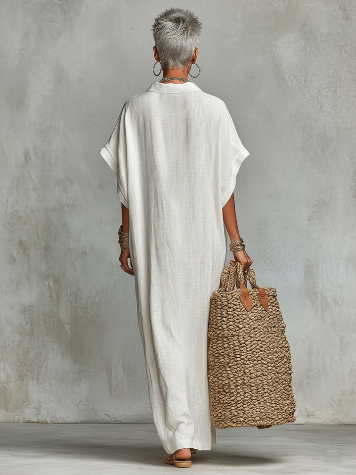 Shirt Maxi Dress for Women - Loose Fit Minimalist Style