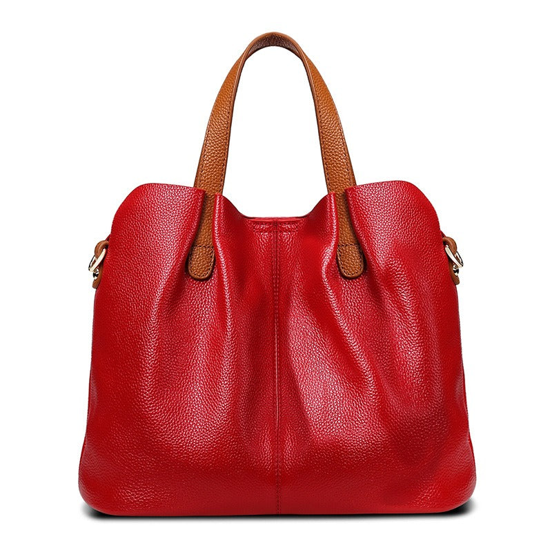 Genuine Leather Handbag for Women - Soft Cowhide Shoulder Bag