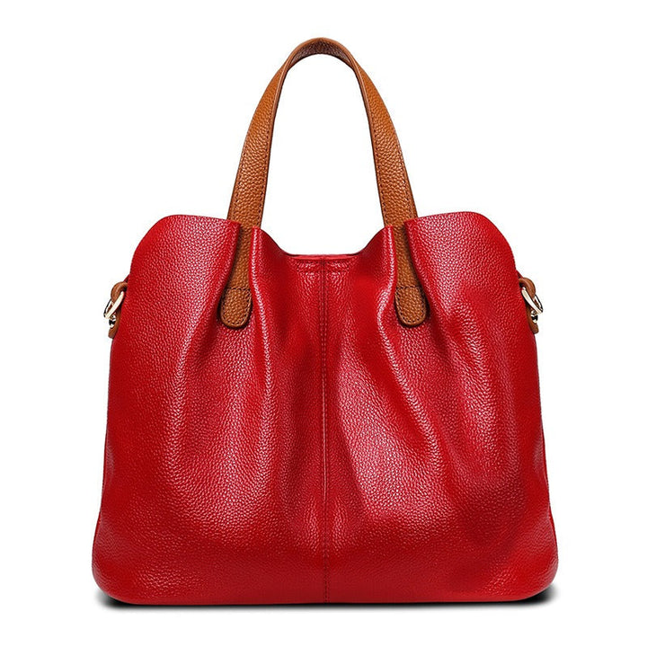 Genuine Leather Handbag for Women - Soft Cowhide Shoulder Bag