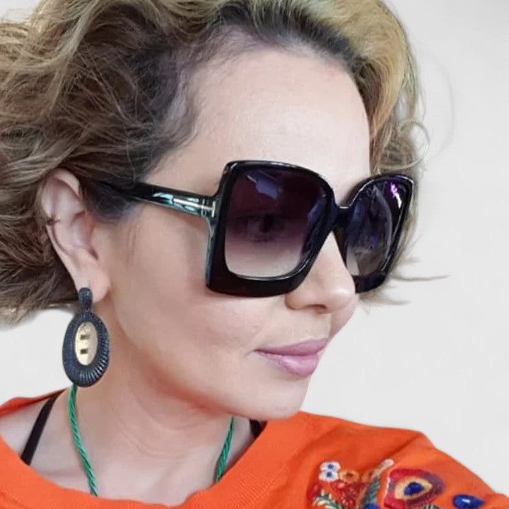 Oversized Sunglasses for Women with UV Protection and Gradient Lens