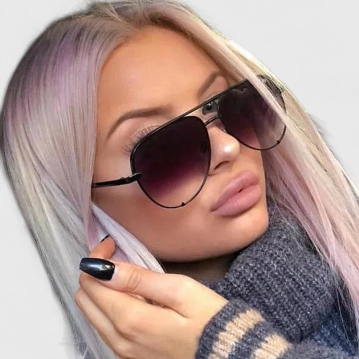 Aviator Sunglasses for Women - Gradient Mirror Lens