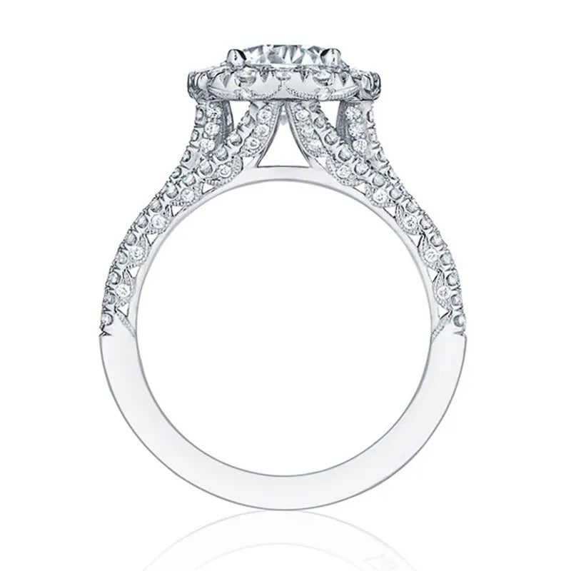 White Gold Statement Ring - Elegant Clarinda Vellori Design