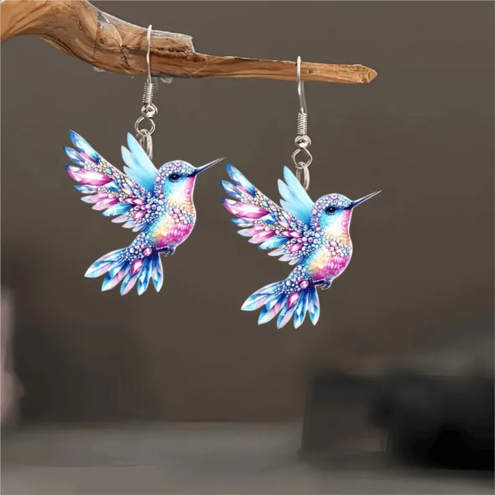 Hummingbird Dangle Earrings | Lightweight Nature Inspired Jewelry