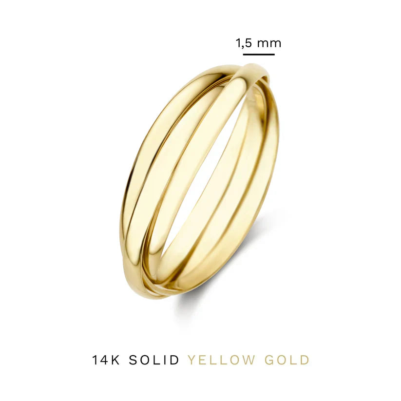 Gold Stacking Ring - Delicate Léna Trielle Band