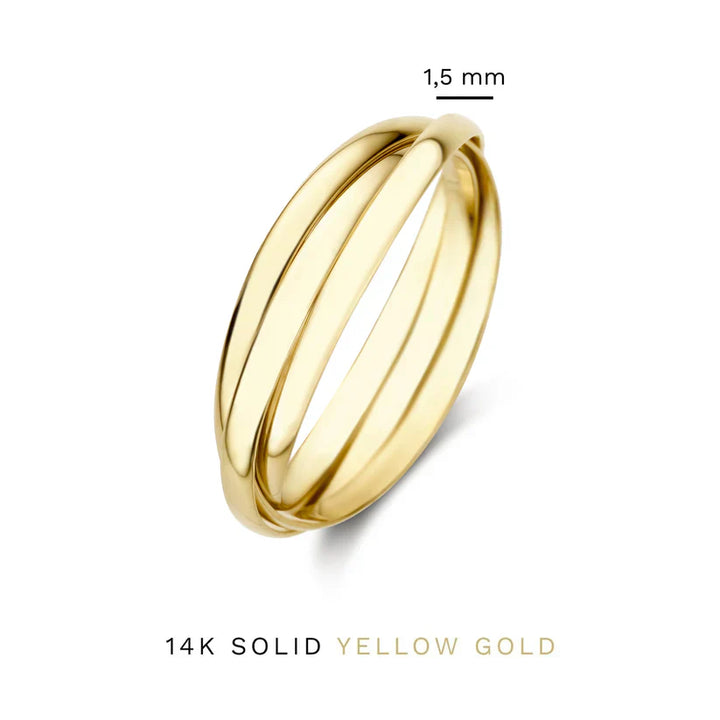 Gold Stacking Ring - Delicate Léna Trielle Band