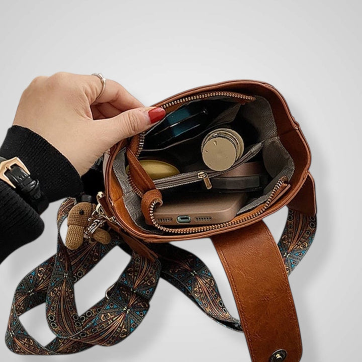 Retro Crossbody Bag with Adjustable Wide Shoulder Strap
