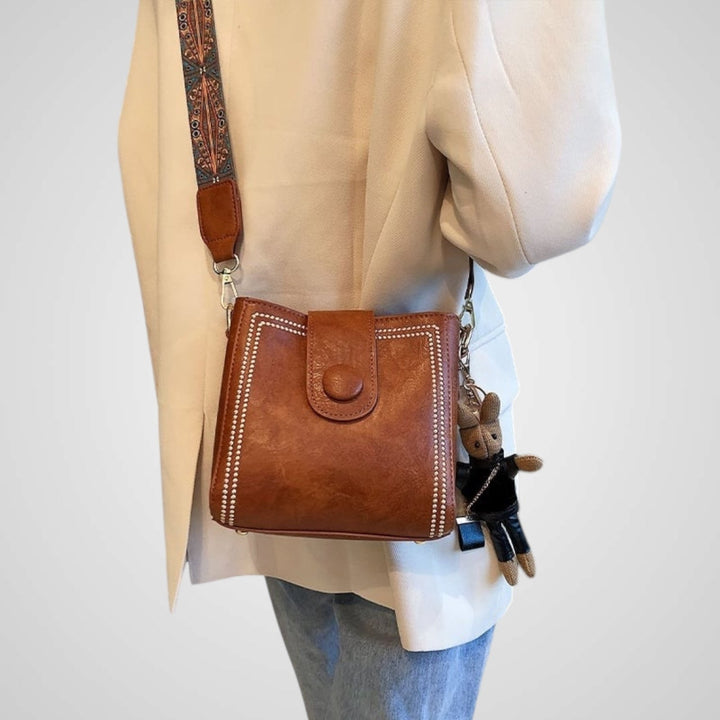 Retro Crossbody Bag with Adjustable Wide Shoulder Strap