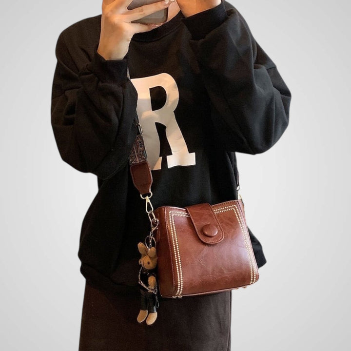 Retro Crossbody Bag with Adjustable Wide Shoulder Strap
