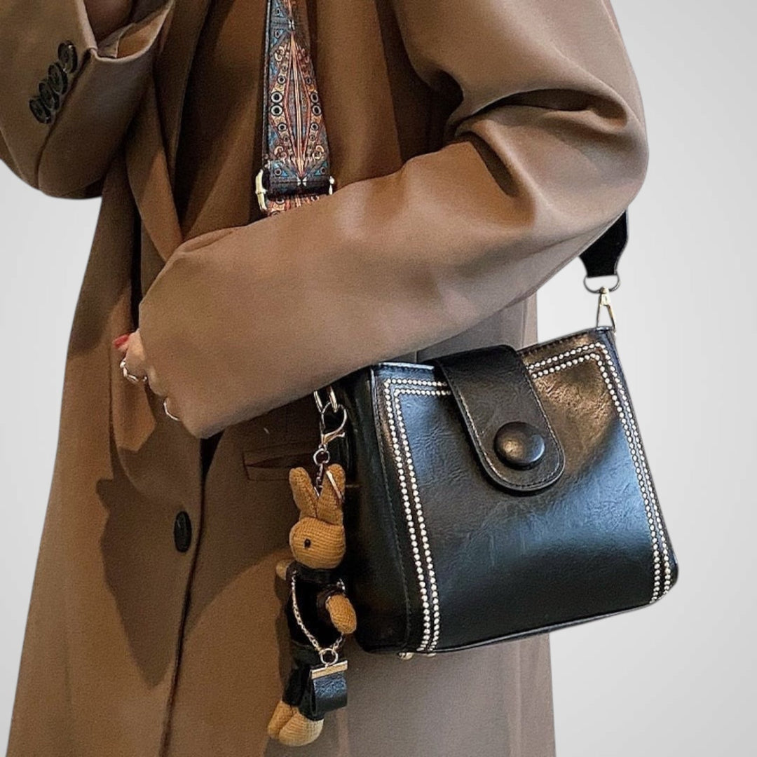 Retro Crossbody Bag with Adjustable Wide Shoulder Strap