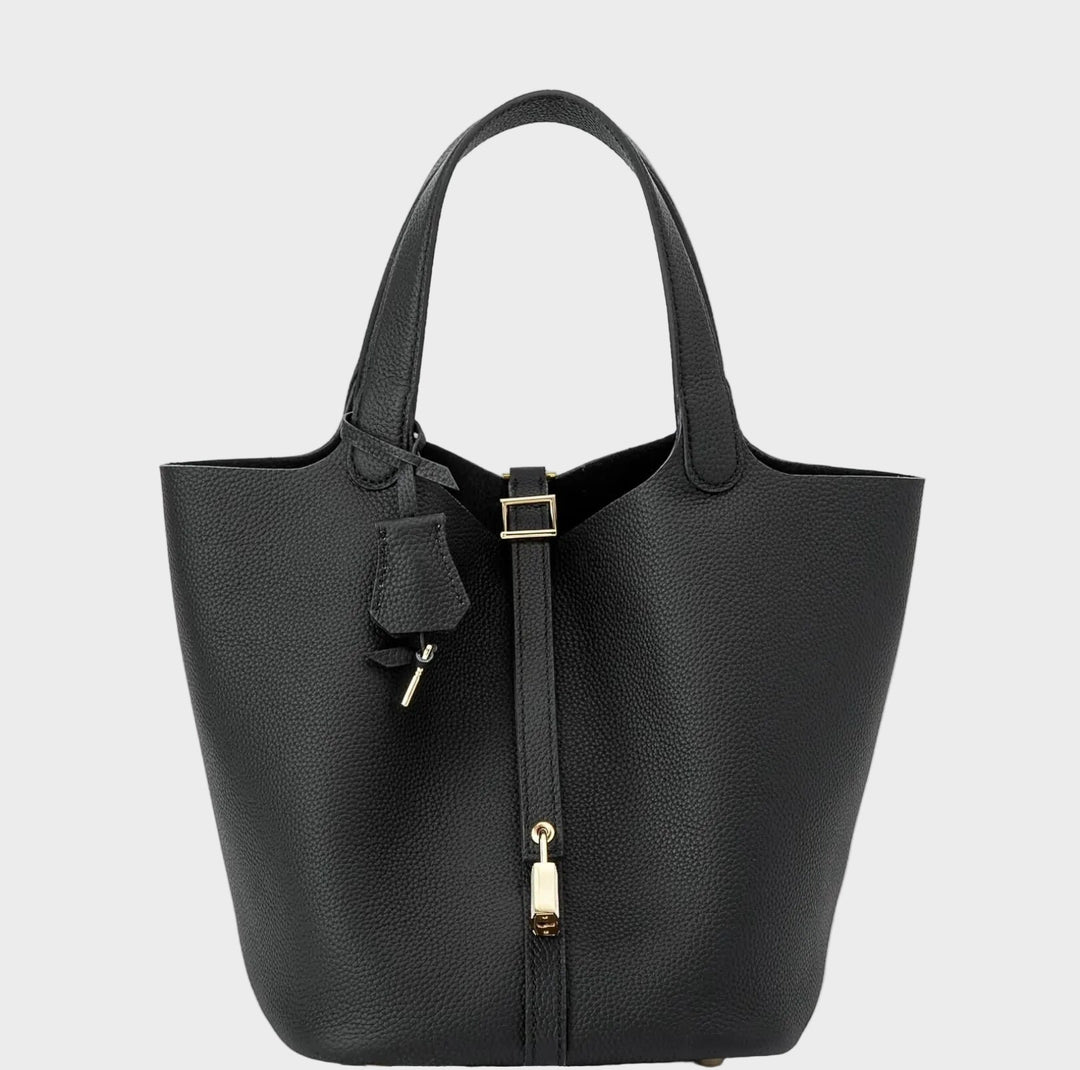 Kate Lock Crossbody Bag - Pebbled Leather Handbag