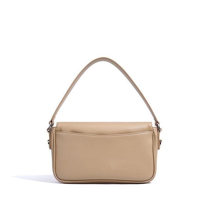 Small Leather Crossbody Bag with Flap Closure for Women