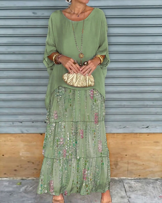 Layered Boho Dress for Women | Elegant Tiered Maxi Dress