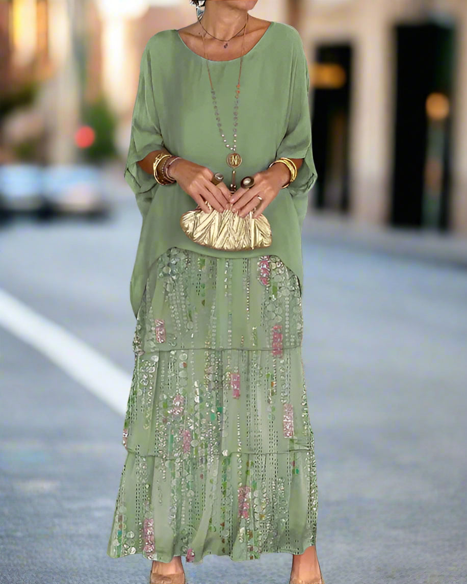 Layered Boho Dress for Women | Elegant Tiered Maxi Dress