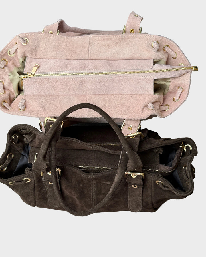 Espresso Brown Leather Tote Bag for Work and Laptop
