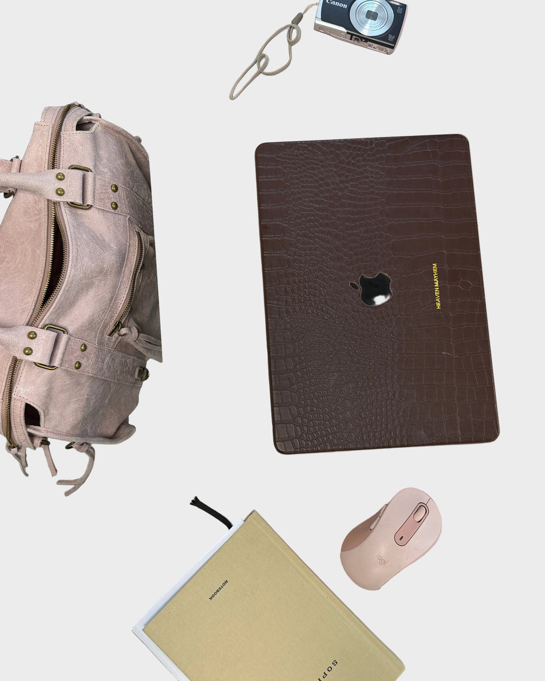 Vanilla Pink Leather Tote Bag - Genuine Italian Leather Handbag