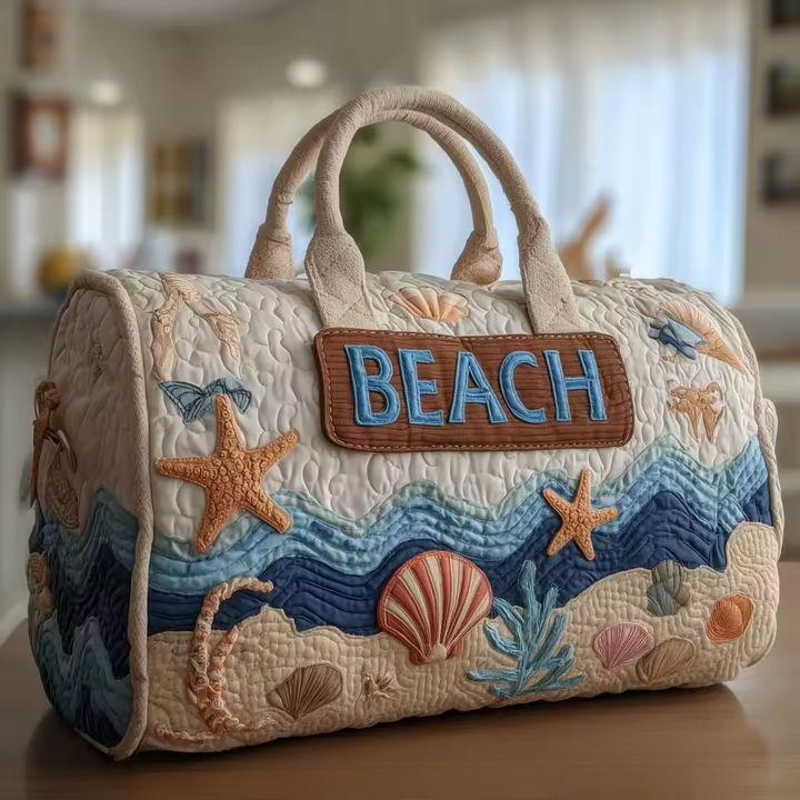 Quilted Weekender Bag for Women - Soft Travel Overnight Tote