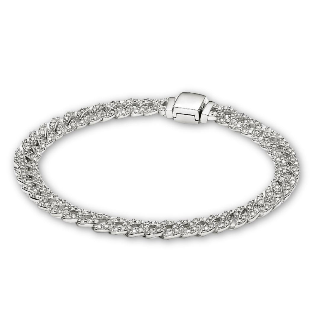 Gold Pave Cuban Link Bracelet for Women | Everyday Luxury