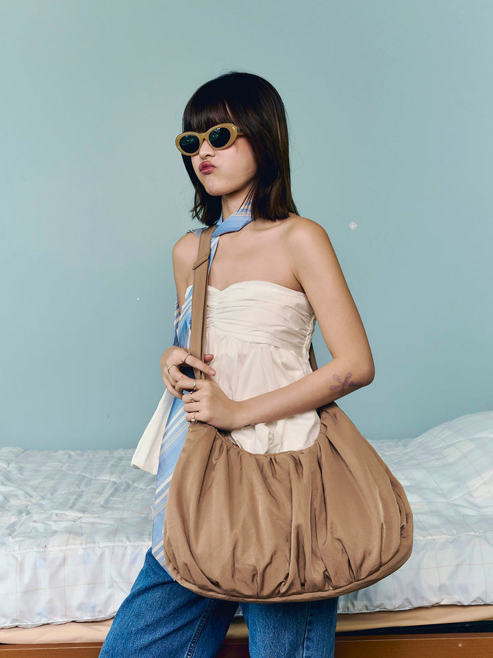 Croissant Crossbody Bag | Convertible Nylon Shoulder Bag