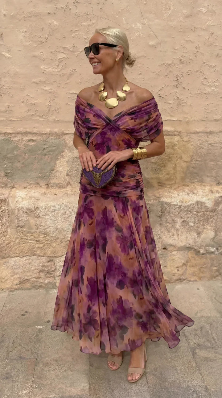 Coral Evening Dress - Elegant Maxi Dress for Special Occasions