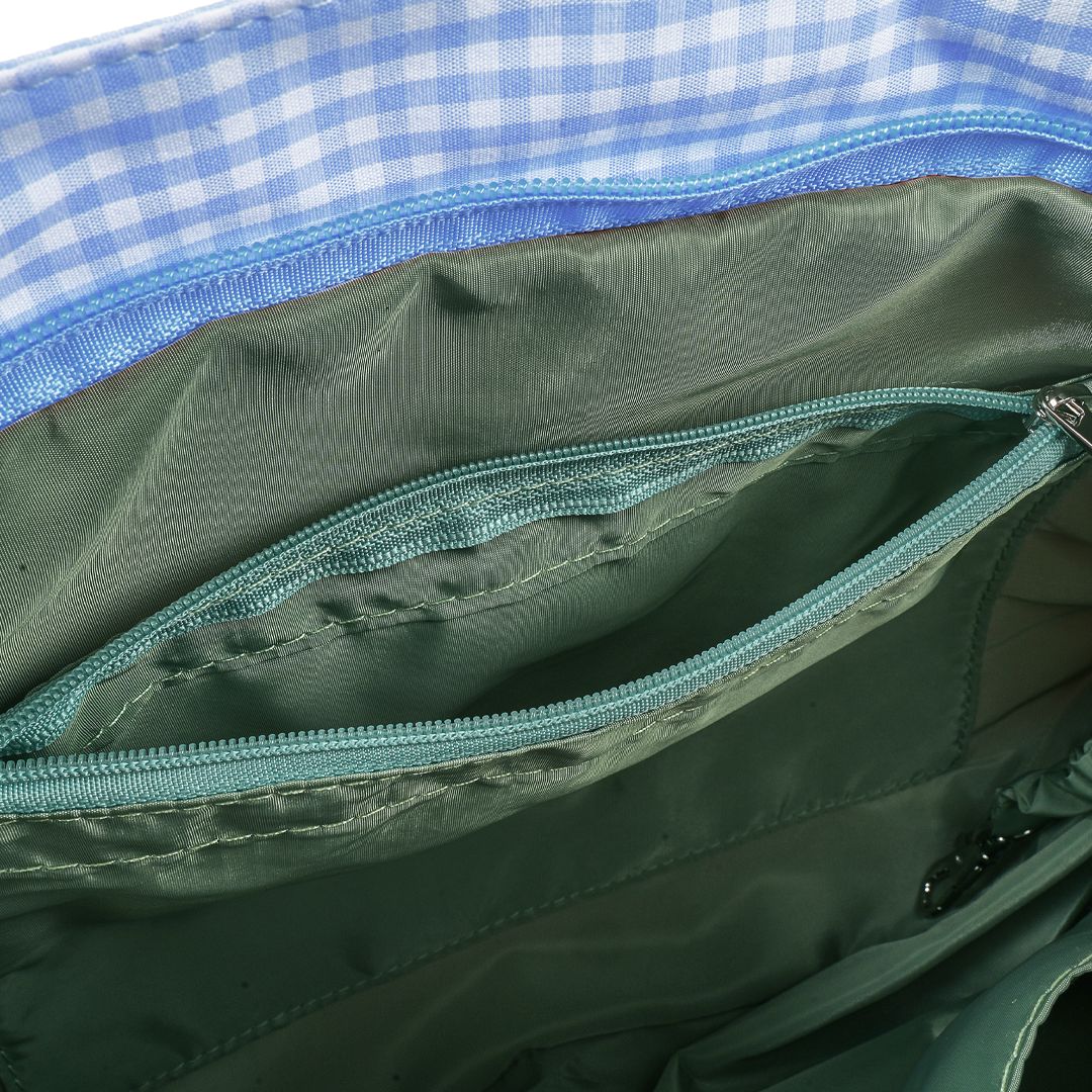 Mini Tote Bag with Reversible Design and Multiple Pockets