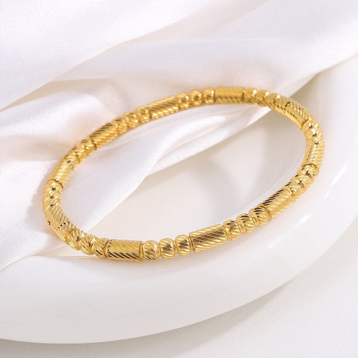 White Gold Chain Bracelet - Delicate Layering Bracelet for Women