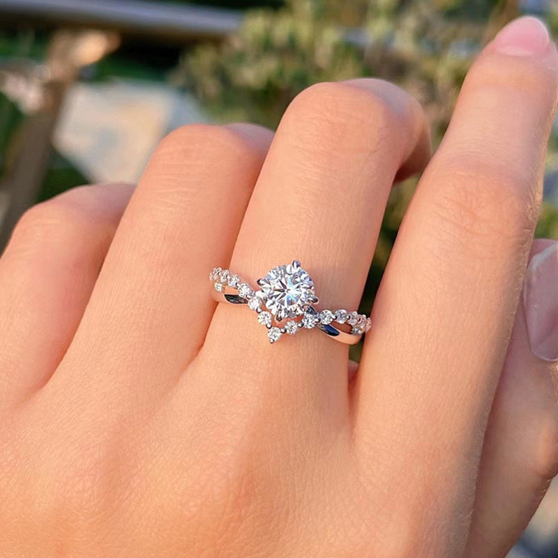 White Gold Ring - Celina Everhart Elegant Statement Band
