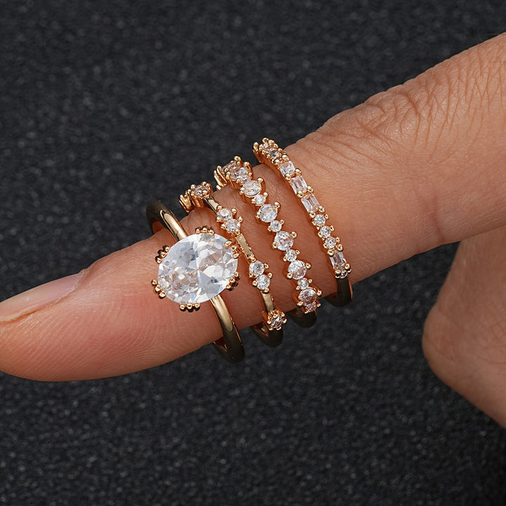 Gold Ring Set - Stacking Rings for Women | Minimalist Jewelry