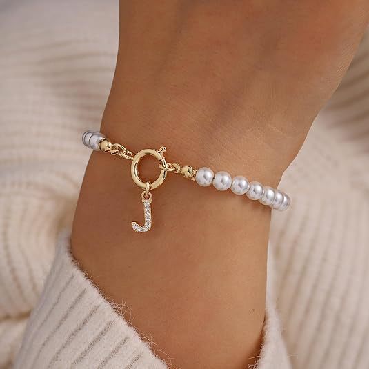Letter Bracelet Gold Personalized Initial Jewelry for Women