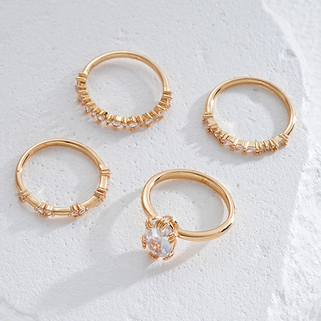 Gold Ring Set - Stacking Rings for Women | Minimalist Jewelry
