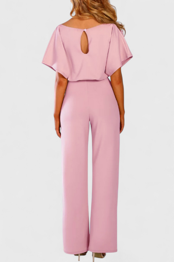Wide Leg Jumpsuit for Women - Elegant Fluid Silhouette