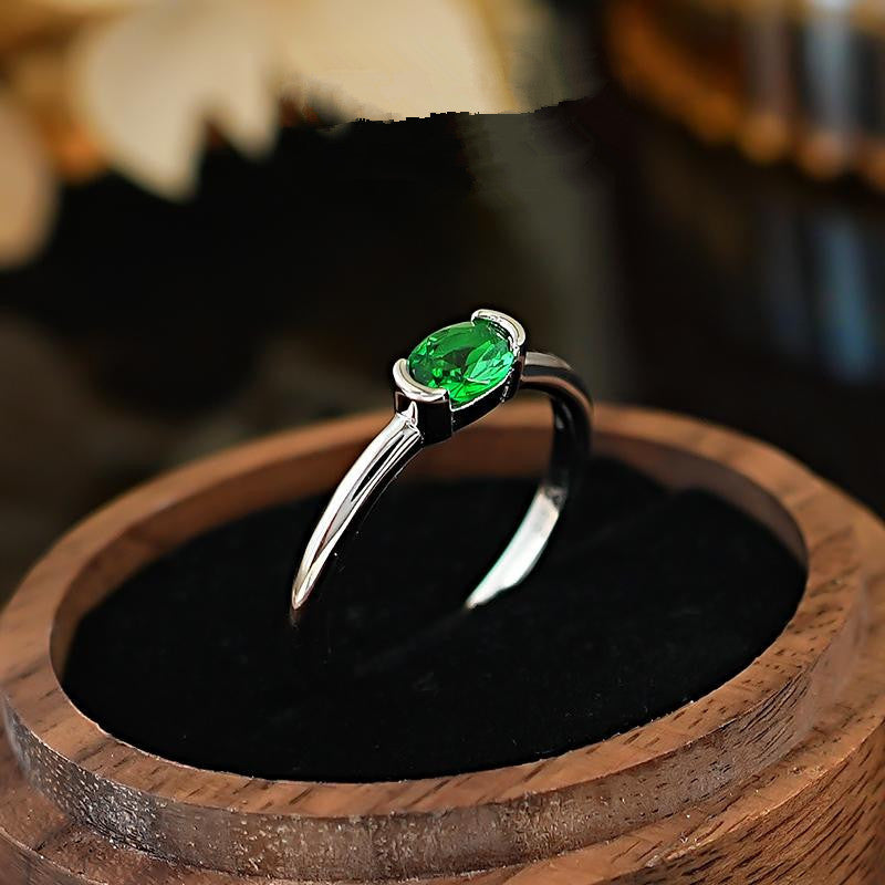 White Gold Statement Ring | Modern Elegant Jewelry