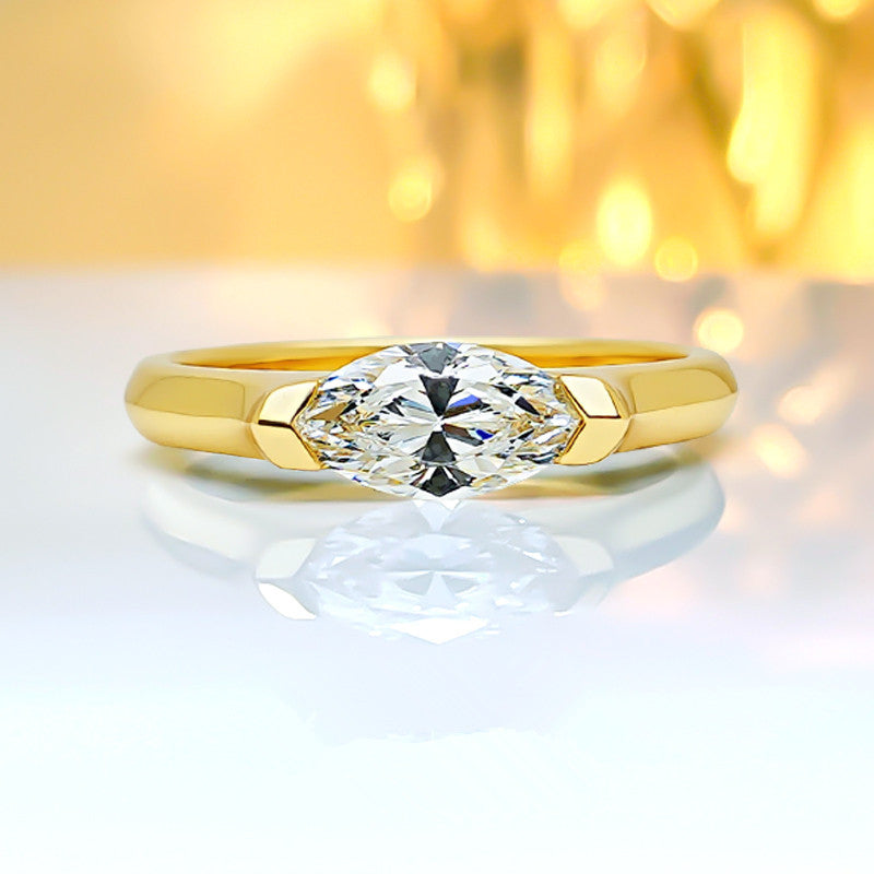 White Gold Ring | Cleo Arden Stackable Band for Women