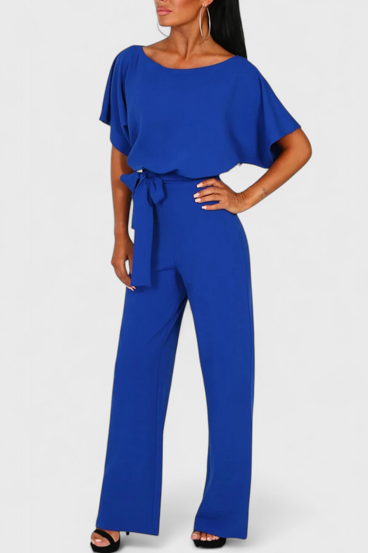 Wide Leg Jumpsuit for Women - Elegant Fluid Silhouette