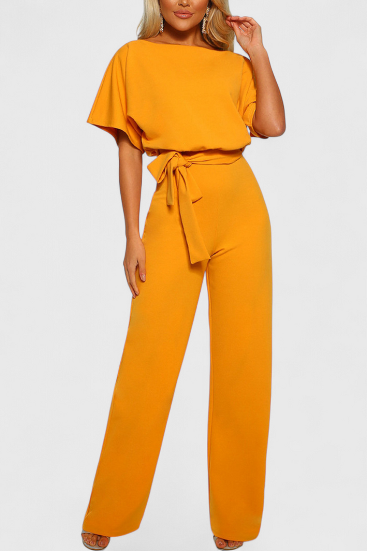 Wide Leg Jumpsuit for Women - Elegant Fluid Silhouette