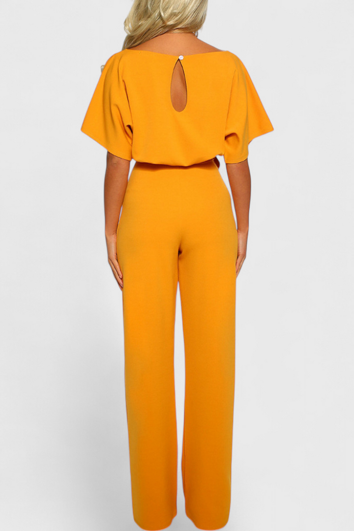 Wide Leg Jumpsuit for Women - Elegant Fluid Silhouette