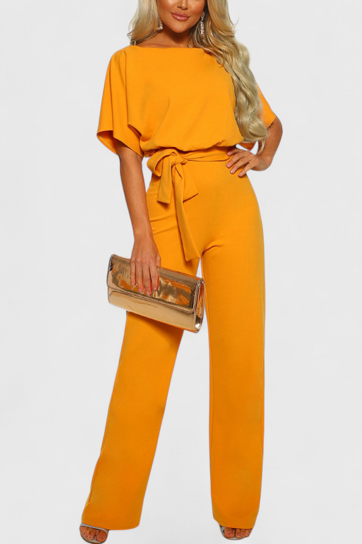 Wide Leg Jumpsuit for Women - Elegant Fluid Silhouette