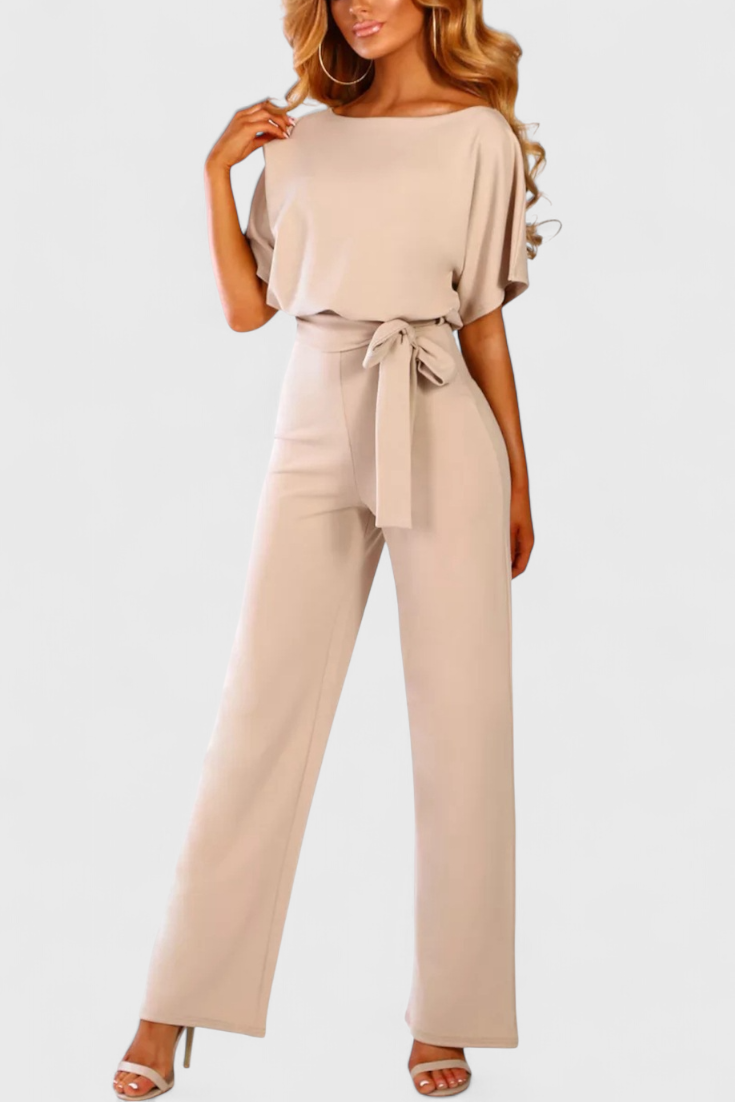 Wide Leg Jumpsuit for Women - Elegant Fluid Silhouette