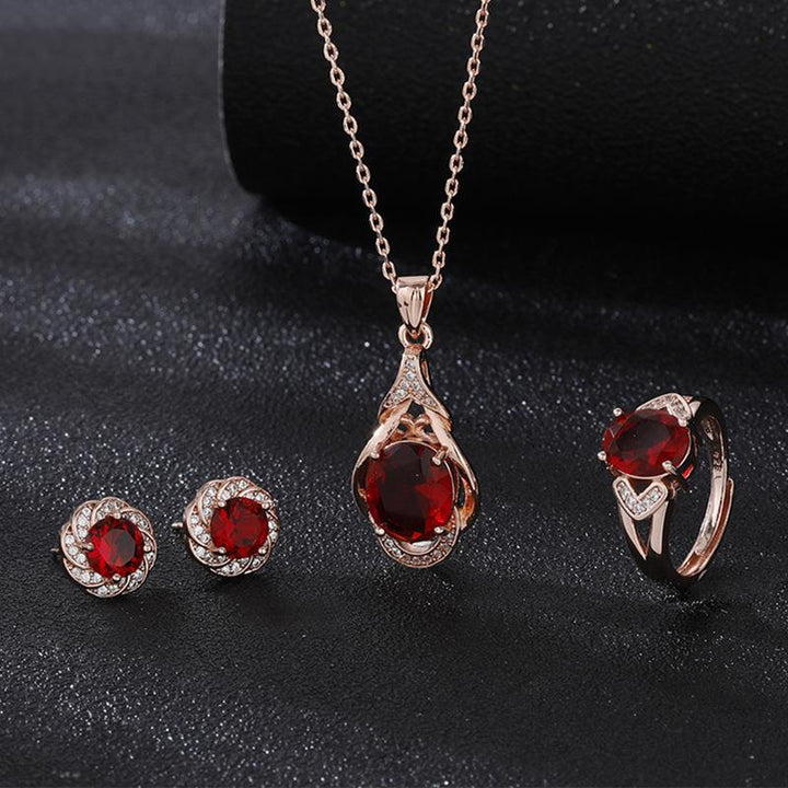 Rose Gold Matching Set - Elegant Two Piece Outfit for Women