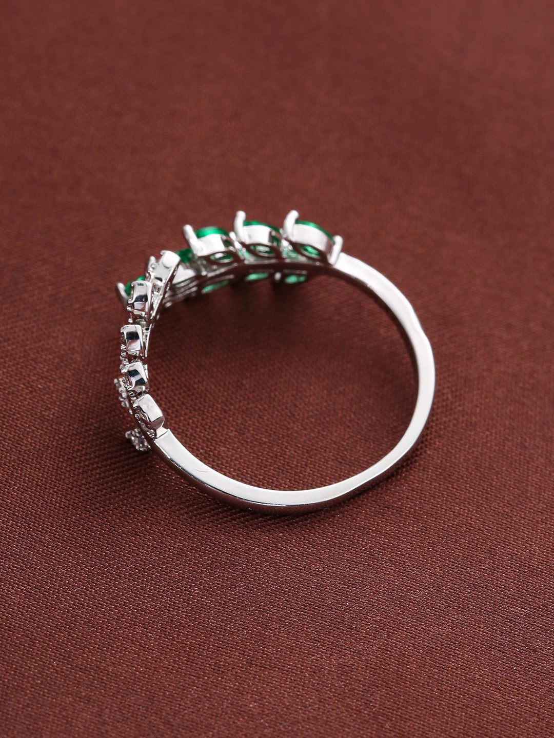 White Gold Ring | Elegant Lyselle Design Statement Ring