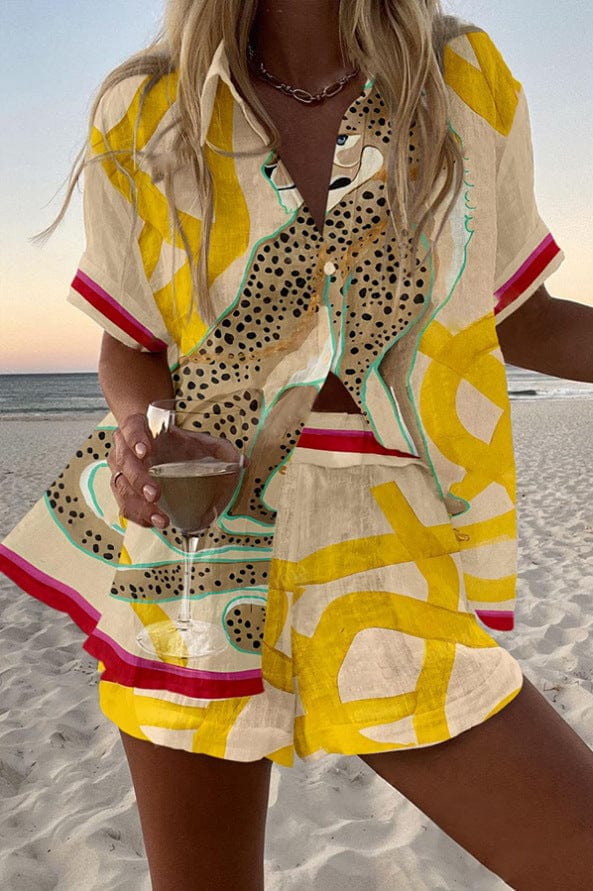 Linen Cotton Two Piece Set for Women Casual Summer Outfit