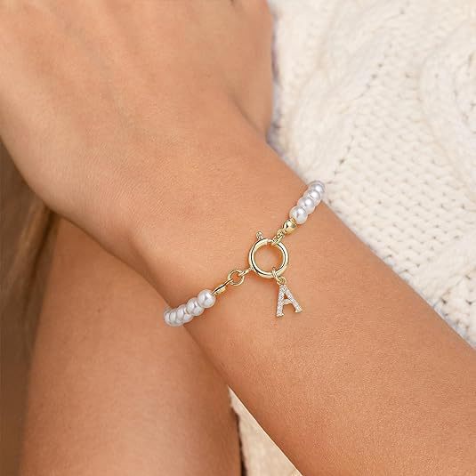 Letter Bracelet Gold Personalized Initial Jewelry for Women